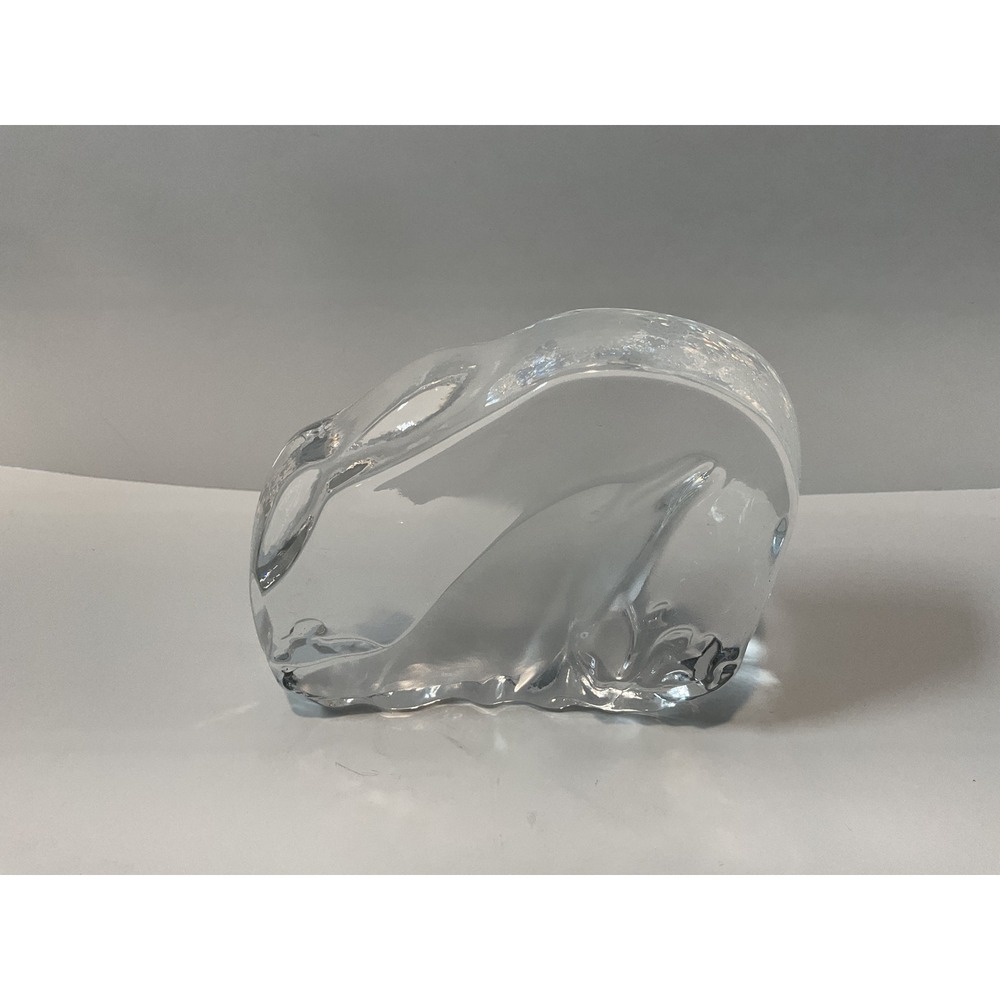 Clear Glass Dolphin Sculpture‎ Art Heavy Paperweight Home Decor